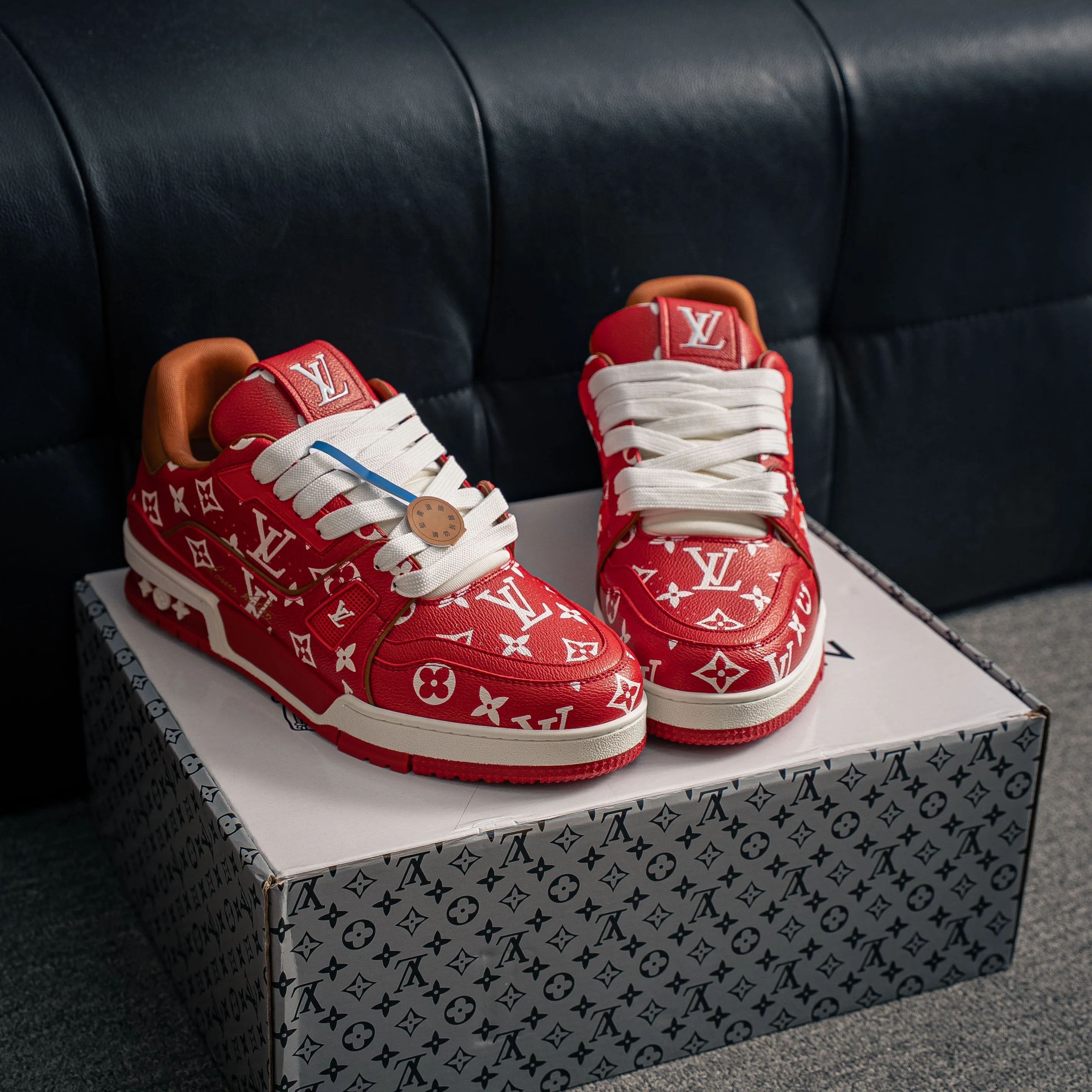 【L 2 】 Premium LV Classic New Arrival ✦ 1:1 ， ， ✦ Cowhide Leather Shoes ， LOGO ✦ + ，